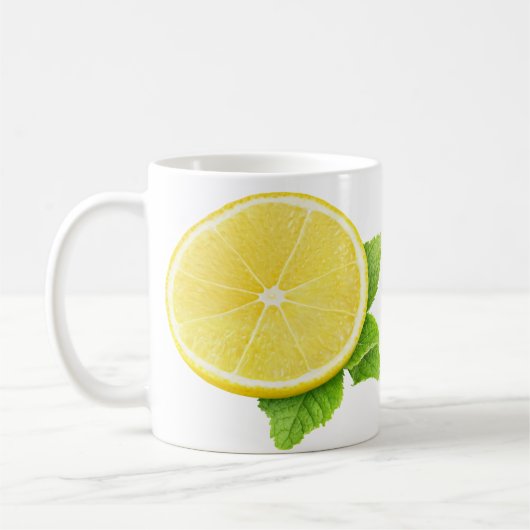 Zitrone und Minze Kaffeetasse (Links)