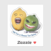 Zitrone, Zester und Limette Aufkleber (Blatt)