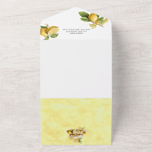 Zitrone | Zitrusfrüchte | BRAUTPARTY All In One Einladung (Außenbereich)