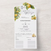 Zitrone | Zitrusfrüchte | BRAUTPARTY All In One Einladung (Innen Boden)