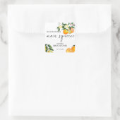 Zitrone | Zitrusfrüchte | Brautparty Danke, Classi Quadratischer Aufkleber (Tasche)