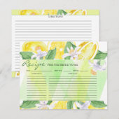 Zitrone | Zitrusfrüchte | Brautparty-Rezept-Karte Einladung (Vorne/Hinten)