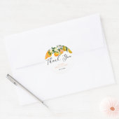 Zitrone | Zitrusfrüchte | Brautparty Vielen Dank Runder Aufkleber (Umschlag)