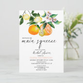 Zitrone | Zitrusfrüchte | Einladungen zur Brautdus (Stehend Vorderseite)