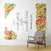 Zitrone | Zitrusfrüchte | Hintergrund des Brautpar Wandteppich (Beispiel (Horizontal))