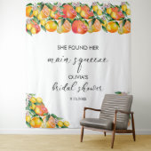 Zitrone | Zitrusfrüchte | Hintergrund des Brautpar Wandteppich (Beispiel)