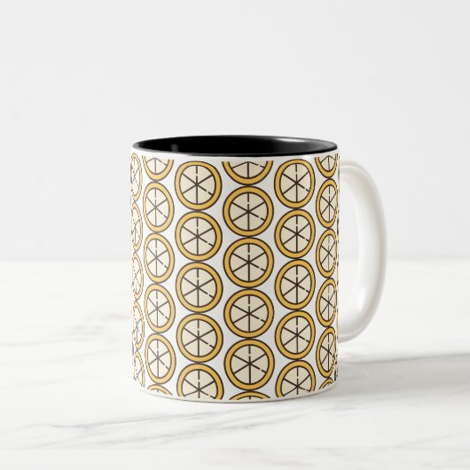 Zitrone Zweifarbige Tasse (VorderseiteRechts)
