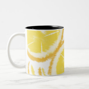 Zitronen Abstrakt Pop Tie Dye Zweifarbige Tasse
