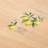 Zitronen Acryl Hochzeit Acryleinladungen (Ablage )