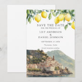 Zitronen Amalfi Küste Italien Hochzeit Save The Date (Vorne/Hinten)