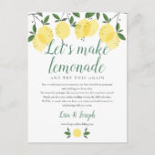 Zitronen ändern das Datum, an dem das abgebrochene Postkarte (Vorderseite)