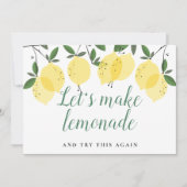 Zitronen ändern das Datum, an dem das abgeschlosse Save The Date (Vorderseite)