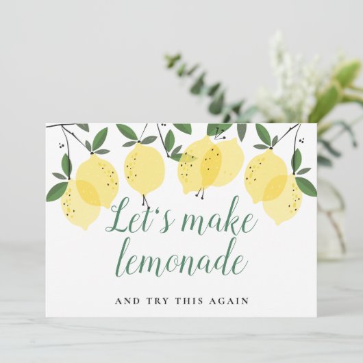 Zitronen ändern das Datum, an dem das abgeschlosse Save The Date (Stehend Vorderseite)