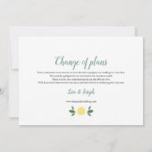 Zitronen ändern das Datum, an dem das abgeschlosse Save The Date (Rückseite)