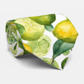 Zitronen-Aquarellmuster-Design Krawatte (Gerollt)