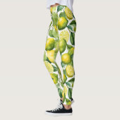 Zitronen-Aquarellmuster-Design Leggings (Links)