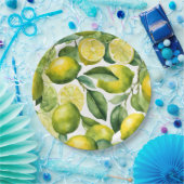 Zitronen-Aquarellmuster-Design Pappteller (Party)