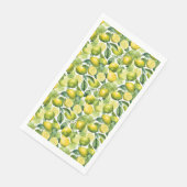 Zitronen Aquarellmuster Design Serviette (Ecke)