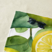 Zitronen-Aquarellmuster-Design Strandtuch (Beispiel)