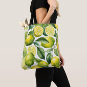Zitronen Aquarellmuster Design Tasche (Von Nahem)
