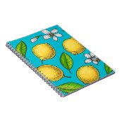 Zitronen auf blau notizblock (Rechte Seite)