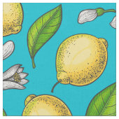 Zitronen auf blau stoff (Nahaufnahme)