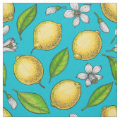 Zitronen auf blau stoff (Muster)