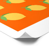 Zitronen auf dem Obstmarkt Poster (Ecke)