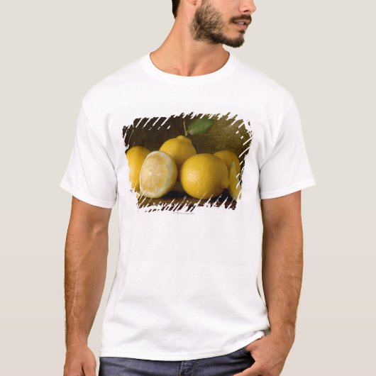 Zitronen auf Holz T-Shirt (Vorderseite)