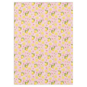 Zitronen auf rosa Gingham Tischdecke (Vorderseite)