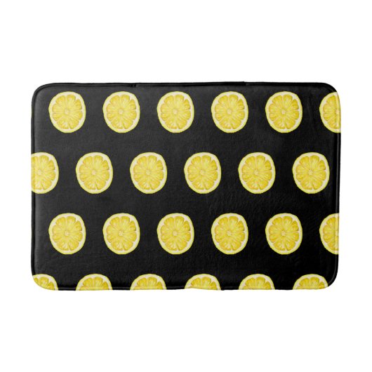 Zitronen auf schwarz badematte (Vorderseite)