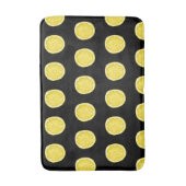 Zitronen auf schwarz badematte (Vorderseite Vertikal)