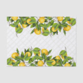 Zitronen auf Trellis Seidenpapier (Vorderseite)