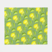 Zitronen auf Zweig Fleecedecke (Vorderseite (Horizontal))