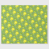 Zitronen auf Zweig Geschenkpapier (Flach)