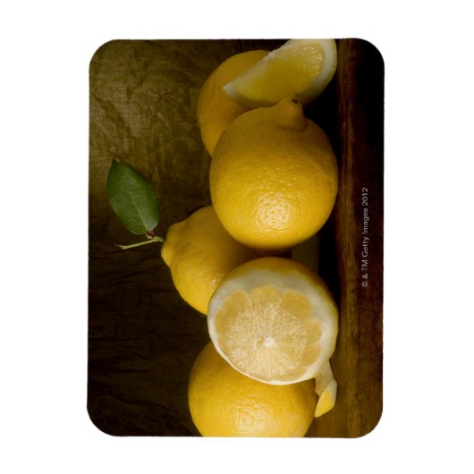 Zitronen aus Holz Magnet (Vertikal)