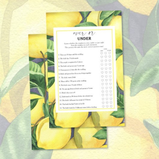 Zitronen - Aus oder unter Brautparty