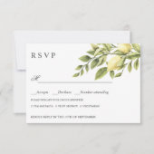 Zitronen | AUSWAHL VON RSVP-MAHLZEITEN MIT grünem RSVP Karte (Vorderseite)