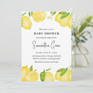 Zitronen-Baby-Shower-Einladung Einladung