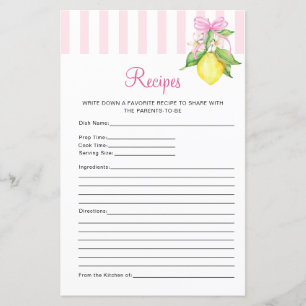 Zitronen-Baby-Shower-Rezepte