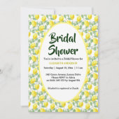 Zitronen-Baum-gelbes Grün-Brautparty Einladung (Vorderseite)