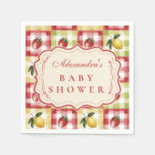 Zitronen-Beeren-Picknick-Baby-Party Serviette (Vorderseite)