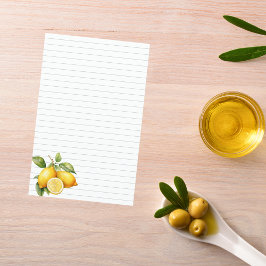 Zitronen-beschichtete Kochbuchseite Mini-Binder-Ei