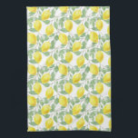 Zitronen & Blätter Fruchtsäfte Wasserfarbene Muste Geschirrtuch<br><div class="desc">Lebhafte Aquarellfarben-Zitronen und Blätter-Muster für Ihre Küchendekoration. Eine Touch von Frühling,  Sommer oder für ein tropisches Ambiente. Ideal für Ihre Zuhause oder Hütte. Zitronen sind ein schönes Symbol für alles,  was sauber und frisch ist!</div>