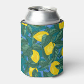 Zitronen, Blätter: tropisches Zitrusmuster. Dosenkühler (Kanne Vorderseite)