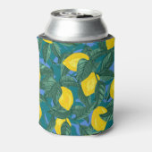 Zitronen, Blätter: tropisches Zitrusmuster. Dosenkühler (Kanne Rückseite)