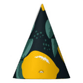 Zitronen-Blume, Vintage Sommertextur. Partyhütchen (Links)