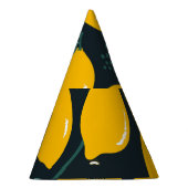 Zitronen-Blume, Vintage Sommertextur. Partyhütchen (Rechts)