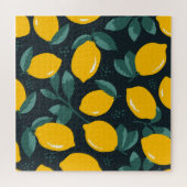 Zitronen-Blume, Vintage Sommertextur. Puzzle (Horizontal)