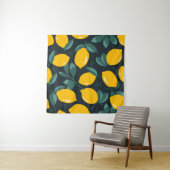Zitronen-Blume, Vintage Sommertextur. Wandteppich (Beispiel (Horizontal))